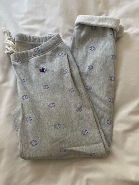Champion reverse weave all over print drawstring joggers